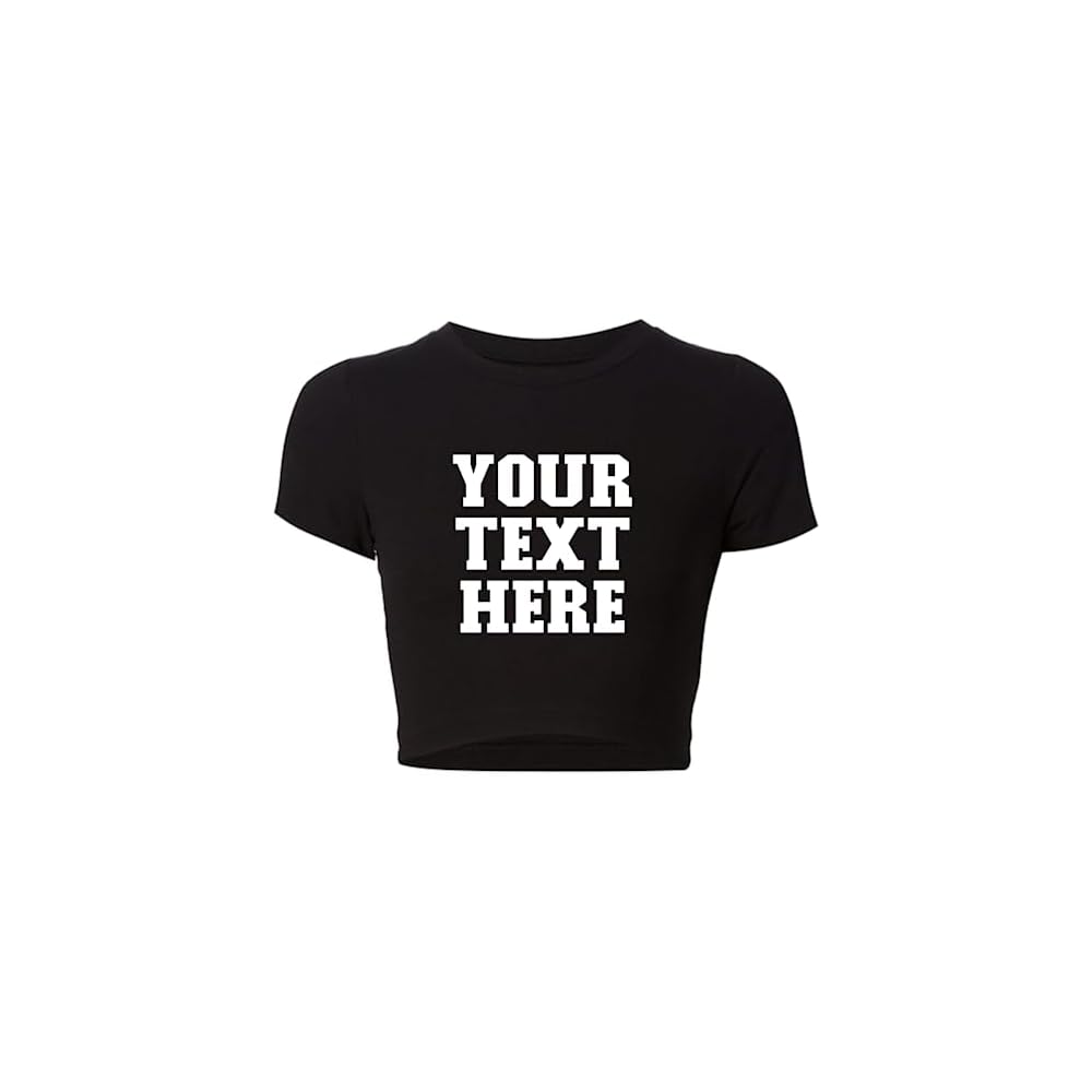 Customizable Crop Top – Design Your Own Baby Tee – Fitted Retro Y2K Shirt – Stylish Personalized Summer Gift