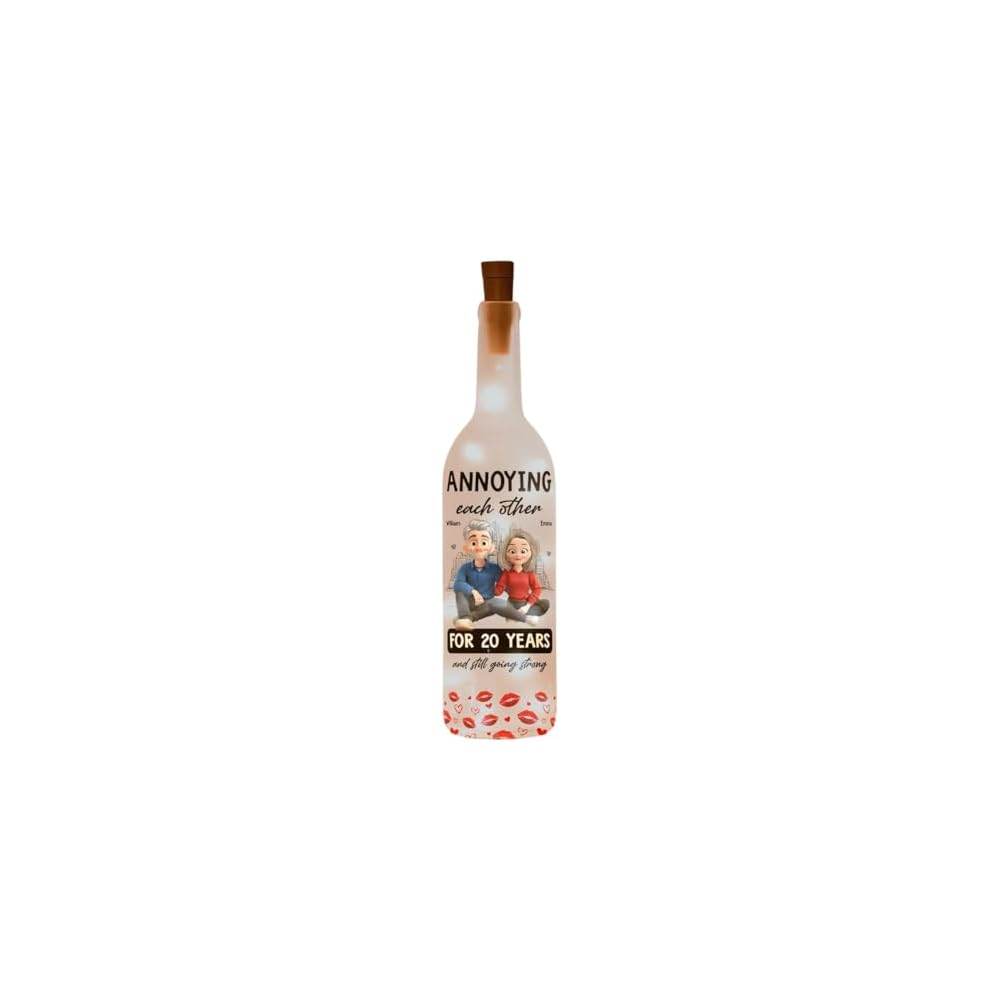 Annoying Each Other For Years And Still Going Strong - Personalized Couple Bottle Lamp, Annoying Each Other Bottle Lamp, Anniversary Birthday Gifts For Wife Husband, Christmas Adult Gifts For Her Him