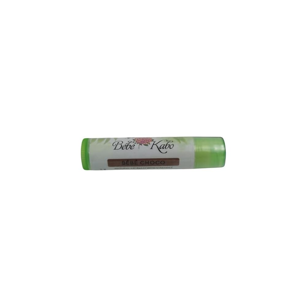 Bebe Kabo Lip Balm, Moisturizing Lip Care, 100% Natural, 100% Edible, Mint Chocolate Chip, Strawberry Kiwi, Pina Colada, Caramel Apple (Bebe Choco)