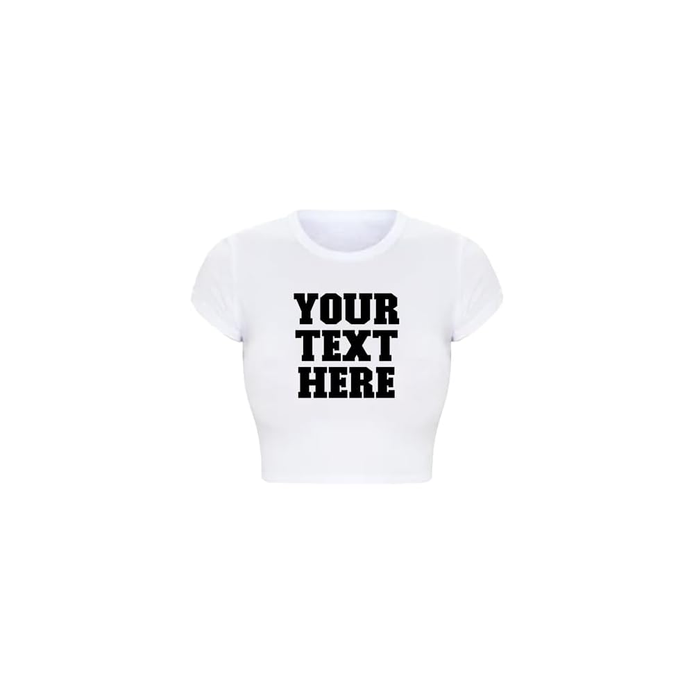 Customizable Crop Top – Design Your Own Baby Tee – Fitted Retro Y2K Shirt – Stylish Personalized Summer Gift