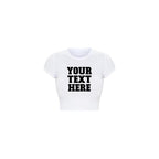 Customizable Crop Top – Design Your Own Baby Tee – Fitted Retro Y2K Shirt – Stylish Personalized Summer Gift
