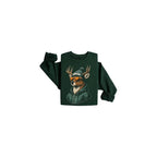 Green Bay Mascot Sweatshirt | Cool Vintage Look Deer Graphic | Unisex Crewneck Pullover | Game Day Style