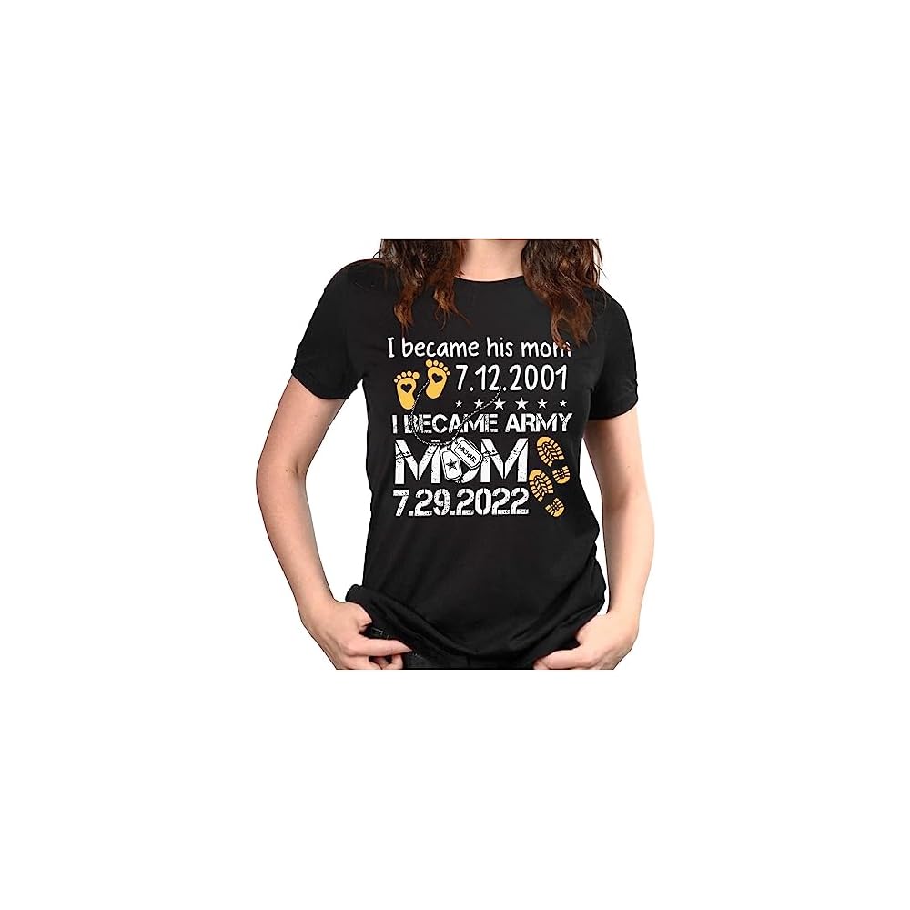 Proud Army Mom, Proud Became Army Dad, Custom Soldier's Name Shirt for Military Family T-Shirt, Long Sleeve, Hoodie.