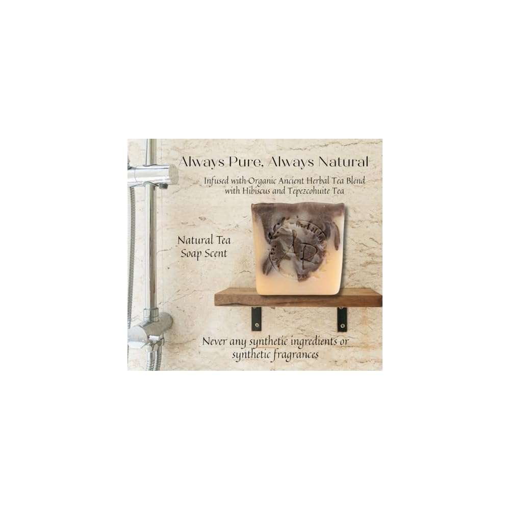 Hibiscus Tea Shampoo Bar, with Rhassoul Clay, Tallow, Fragrance-Free, Cleansing, Nourishing, Refreshing, Volumizing, Hydrating 1 Bar. 5oz.