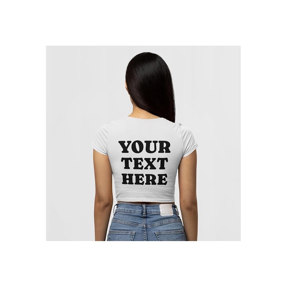 Customizable Crop Top – Design Your Own Baby Tee – Fitted Retro Y2K Shirt – Stylish Personalized Summer Gift