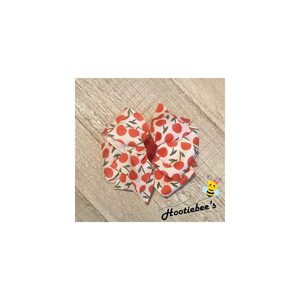 Cherries Pinwheel Hair Bow