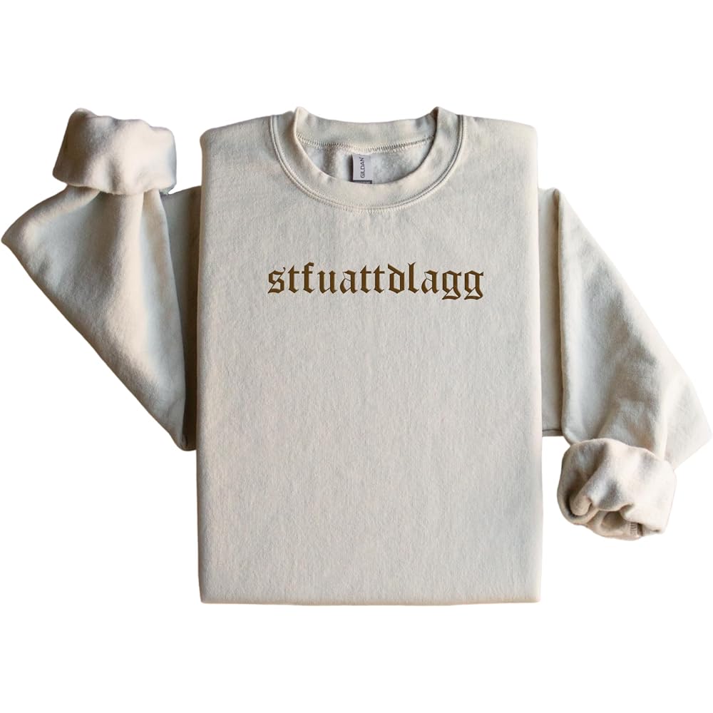 STFUATTDLAGG Embroidered Crewneck, Spicy, Dark Romance, BookLover, Booktok, Gift for her, Book Trope, Gag Gift, Book Club