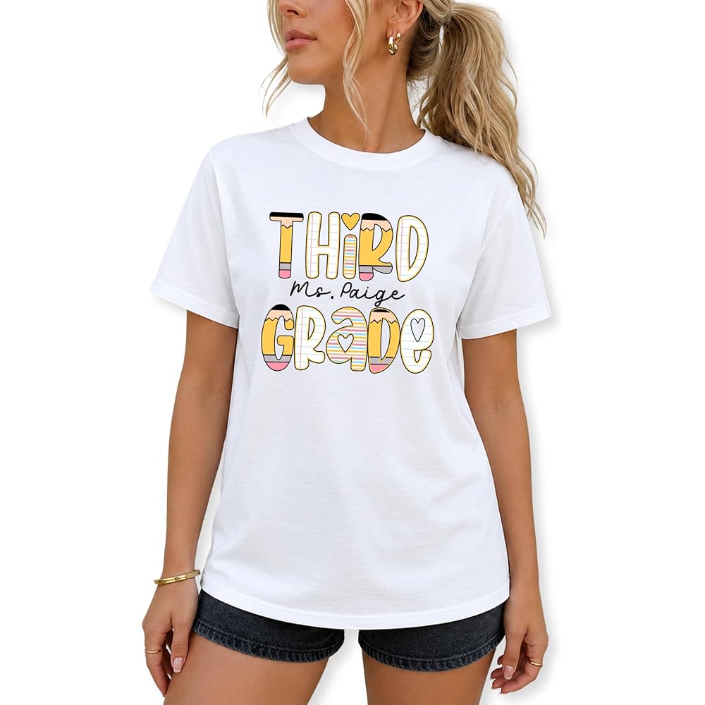 Custom Teacher T-Shirt Team Grade Level Back to School