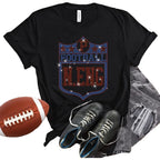 Rhinestone Shirt, Football Team Design Shirt for Fans, Casual Sports Apparel